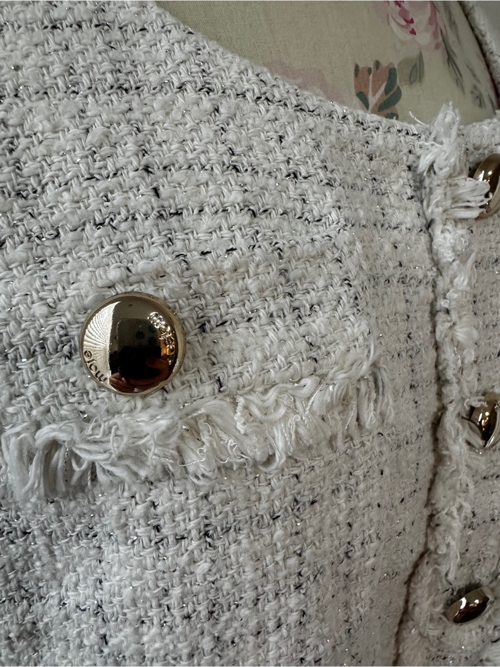 Maje Ecru Tweed Cropped Bustier Top - Picture 7 of 16